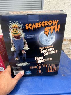 New scarecrow with noise activated sounds