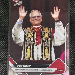 2025 Topps Now #POPE-1 Pope Leo XIV First American Pope – RAW