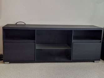 TV Stand Media Console with LED lights on back