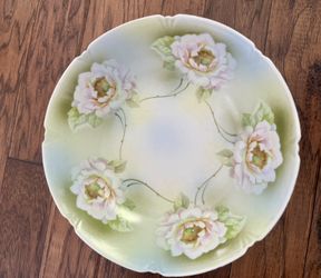 Vintage German Hand Painted Porcelain Bowl With Floral Design 