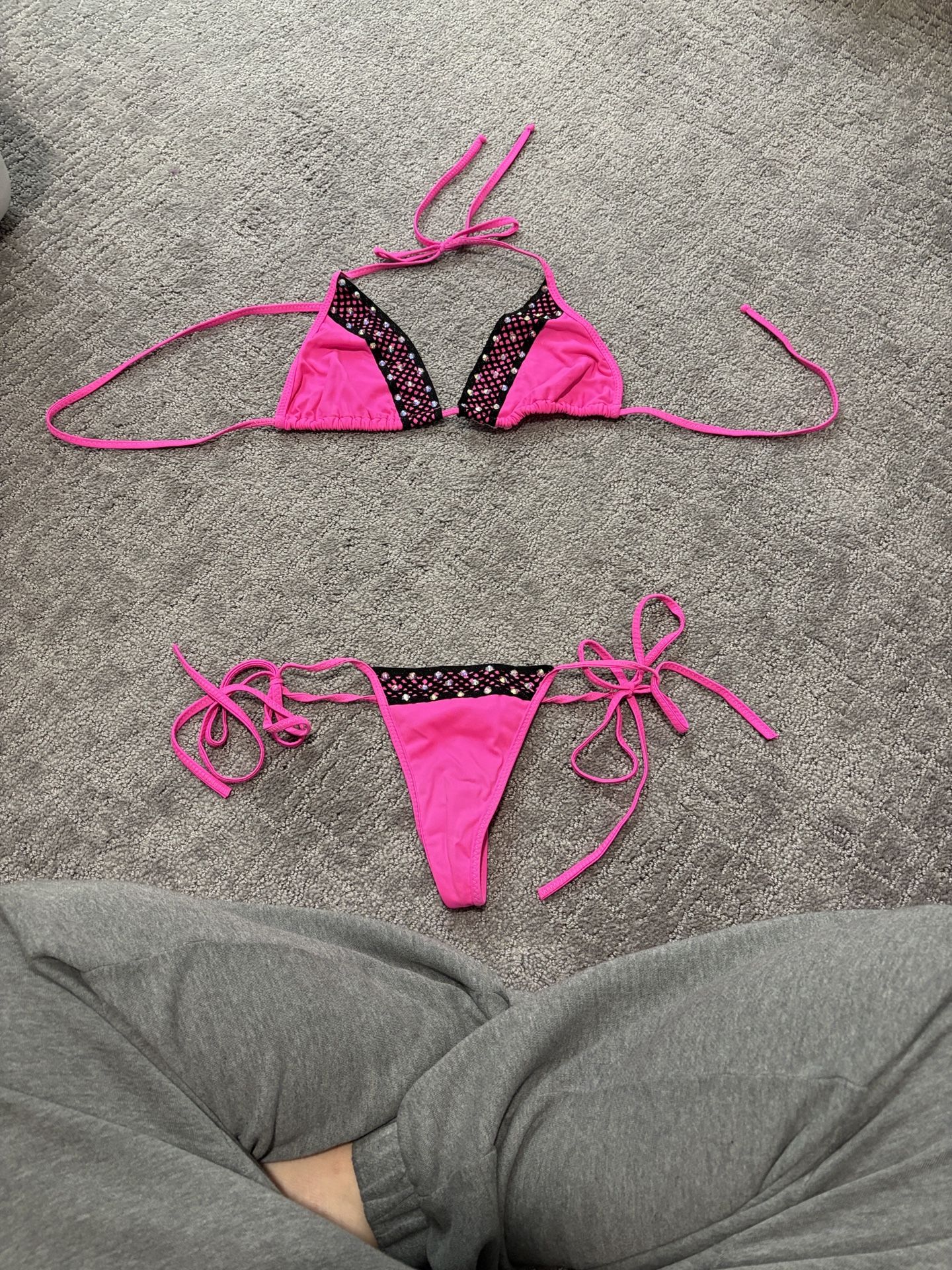 Hot Pink Custom Dancewear Bikini