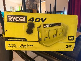 RYOBI 40V 3-Port quick charger