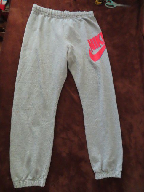 Vintage Nike grey sweatpants size L grey tag made in usa spellout (33x30.5) READ