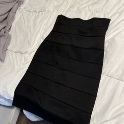 Black Pencil Skirt, Medium Length, Size Medium 