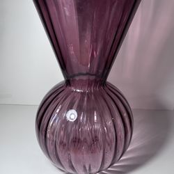 Amethyst Glass Italian Vase
