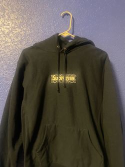 Supreme navy blue bandana hoodie