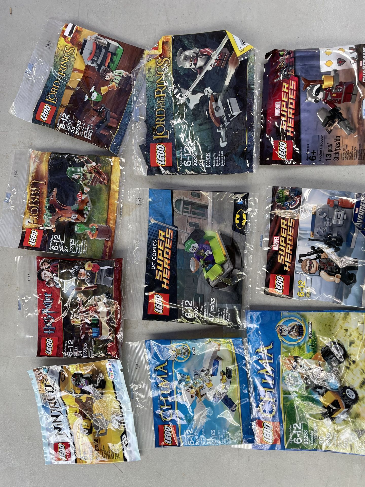 10 Sealed Lego Ninjago Harry Potter Superheroes Lord Of The Rings New Legos Polybag 