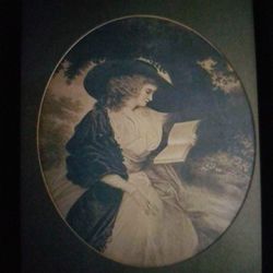 Antique Poised Lady in Waiting Picture