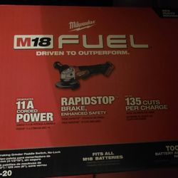Milwaukee Fuel M18 Grinder 41/2" 5" With Paddle Switch Tool Only Pick Up Concord 