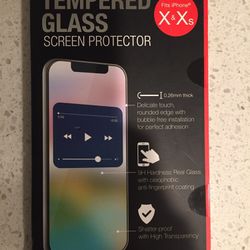 Brand New Tempered Glass Screen Protector For iPhone X & Xs