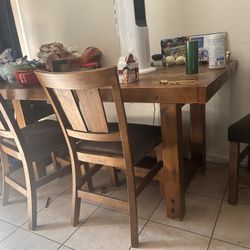 Wood Table And Chairs