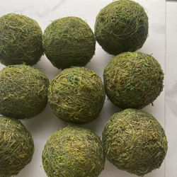 Hand rolled moss balls
