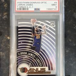 LeBron James 2020 Panini Donruss Optic T-Minus 3 2 1 PSA 9