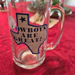 Vintage Dallas Cowboys Are Great! Glass Mug