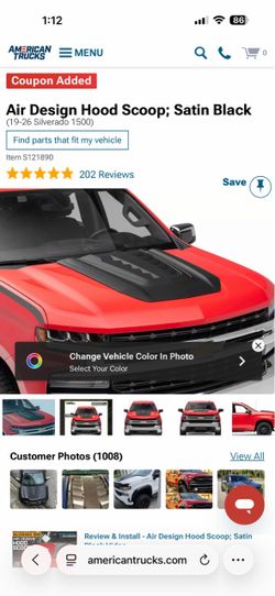 Silverado / Sierra hood scoop complete set never used