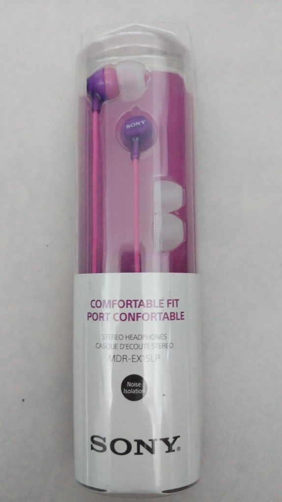 Sony MDREX15LP In-Ear Earbud Headphones, Violet

