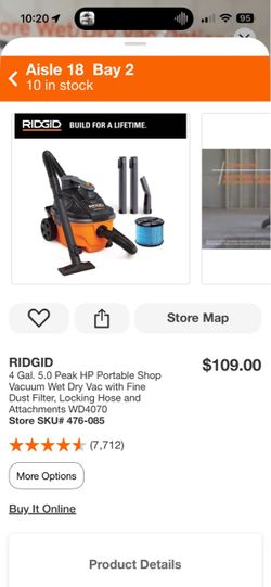 Rigid wet/ dry vacuum
