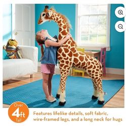 Melissa & Doug Giant Giraffe - Lifelike Plush Stuffed Animal (over 4 feet tall)