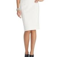 White House Black Market White Pencil Skirt 