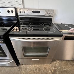 Three More Stainless Steel Glass Top Kitchen Aid Stoves 