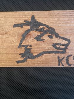 woodburned wolf