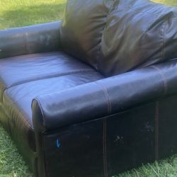 Leather Couch And Tables FREE