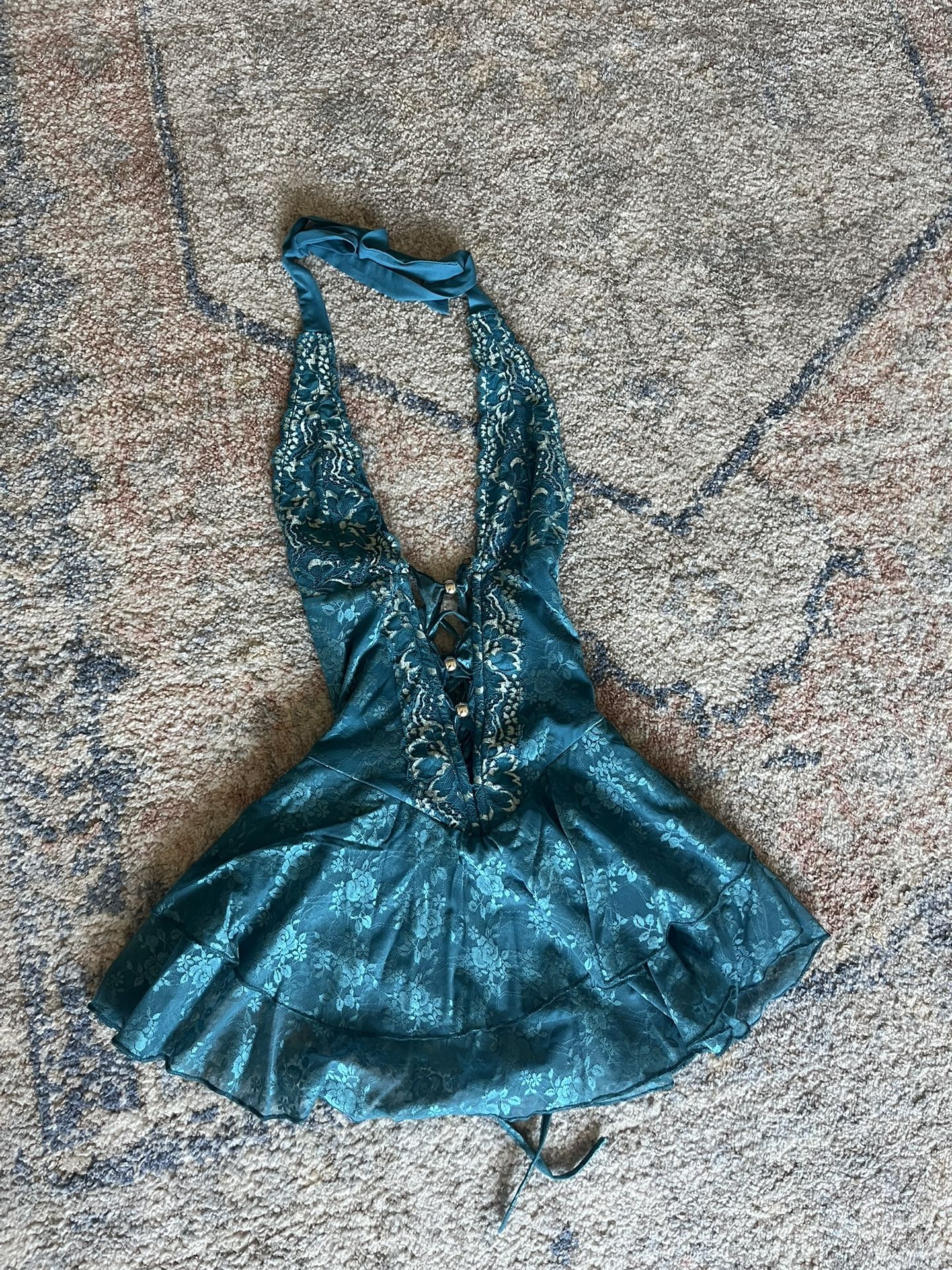 Teal mini dress