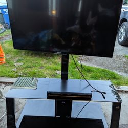 43 Inch Sony LCD TV, Blu Ray Player, TV Stand