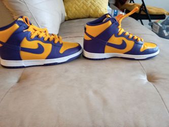 Nike Dunk High Yellow Purple Sneakers