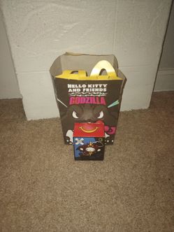 Hello kitty Godzilla toy and box McDonald's
