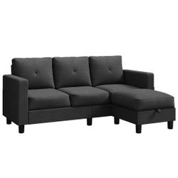 3-Seat Modern Sectional Sofa With Reversible Chaise