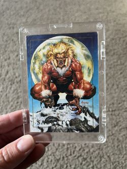 Marvel Masterpieces Sabertooth (1992)-Signed By Joe Jusko -Autographed Card