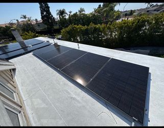 Solar panel and energy storage batteries
