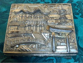 Vintage Architectural Box w Dragons