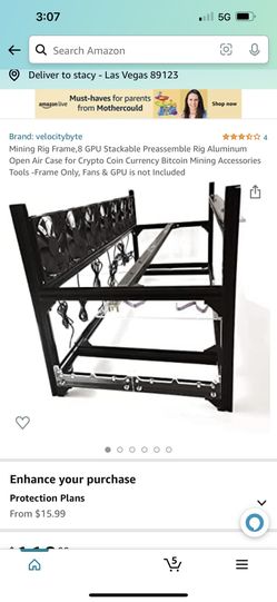 8 GPU Stackable Preassemble Rig Aluminum Open Air Case