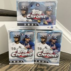2021 Topps Chrome MLB Baseball Blaster Box X 3