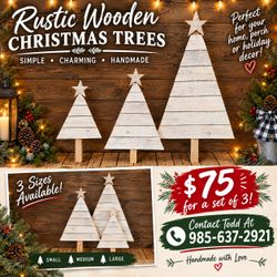 Wooden Christmas trees