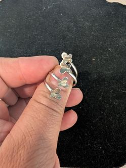 Silver 9.25 butterfly ring size 6