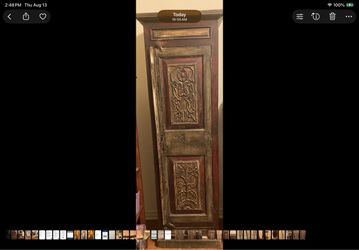 Vintage Hand-Carved Solid Wood Cabinet/Cupboard - Far Pavilions