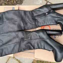 Prada Women Knee High Boots BLACK ,SIZE 35.5