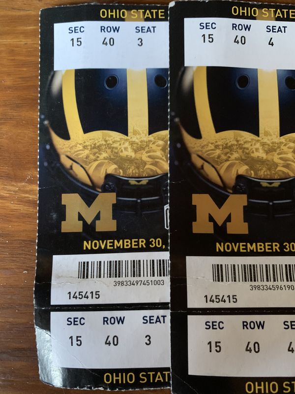 Ohio state VS Michigan tickets for Sale in Lancaster, OH OfferUp