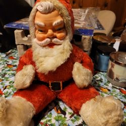 Santa Doll Stuffed Musical Vintage