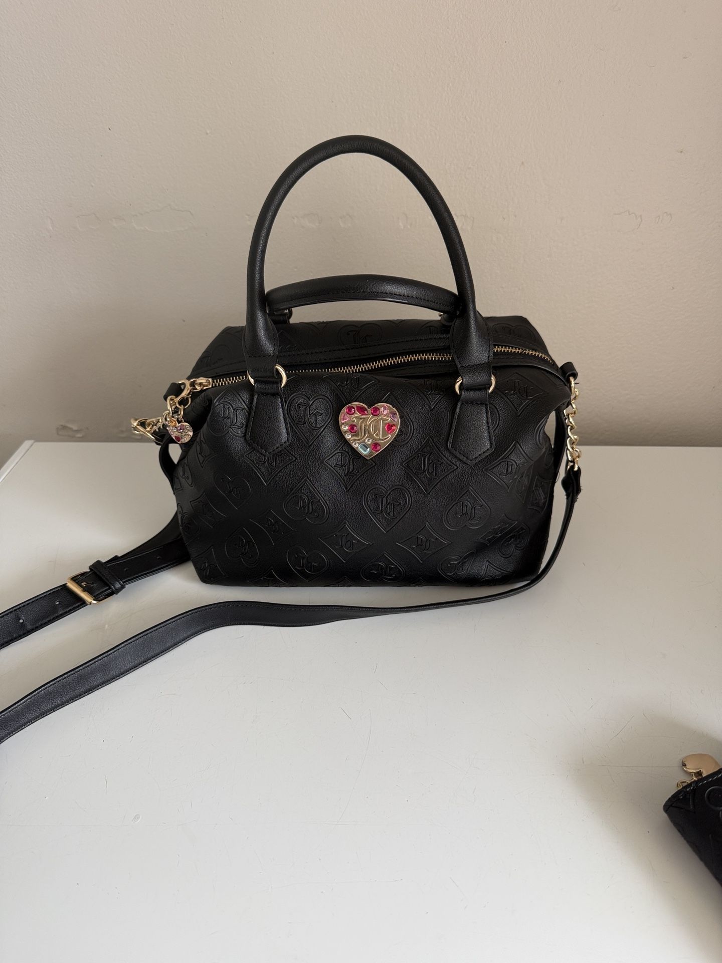 Juicy Couture Black Satchel With Matching Wallet