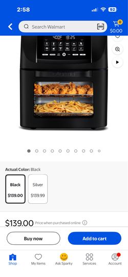 Gourmia 14 Qt Air Fryer Oven, 12 Presets, FryForce 360°,
