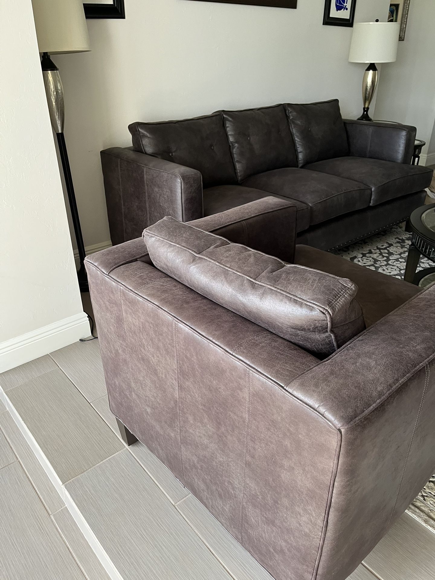Sofa And Chair, Brown, From Arhouse