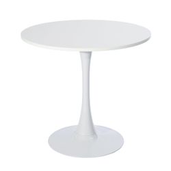 Homy Casa Clift 31.5" Modern Round Dining Table, White,Open Box