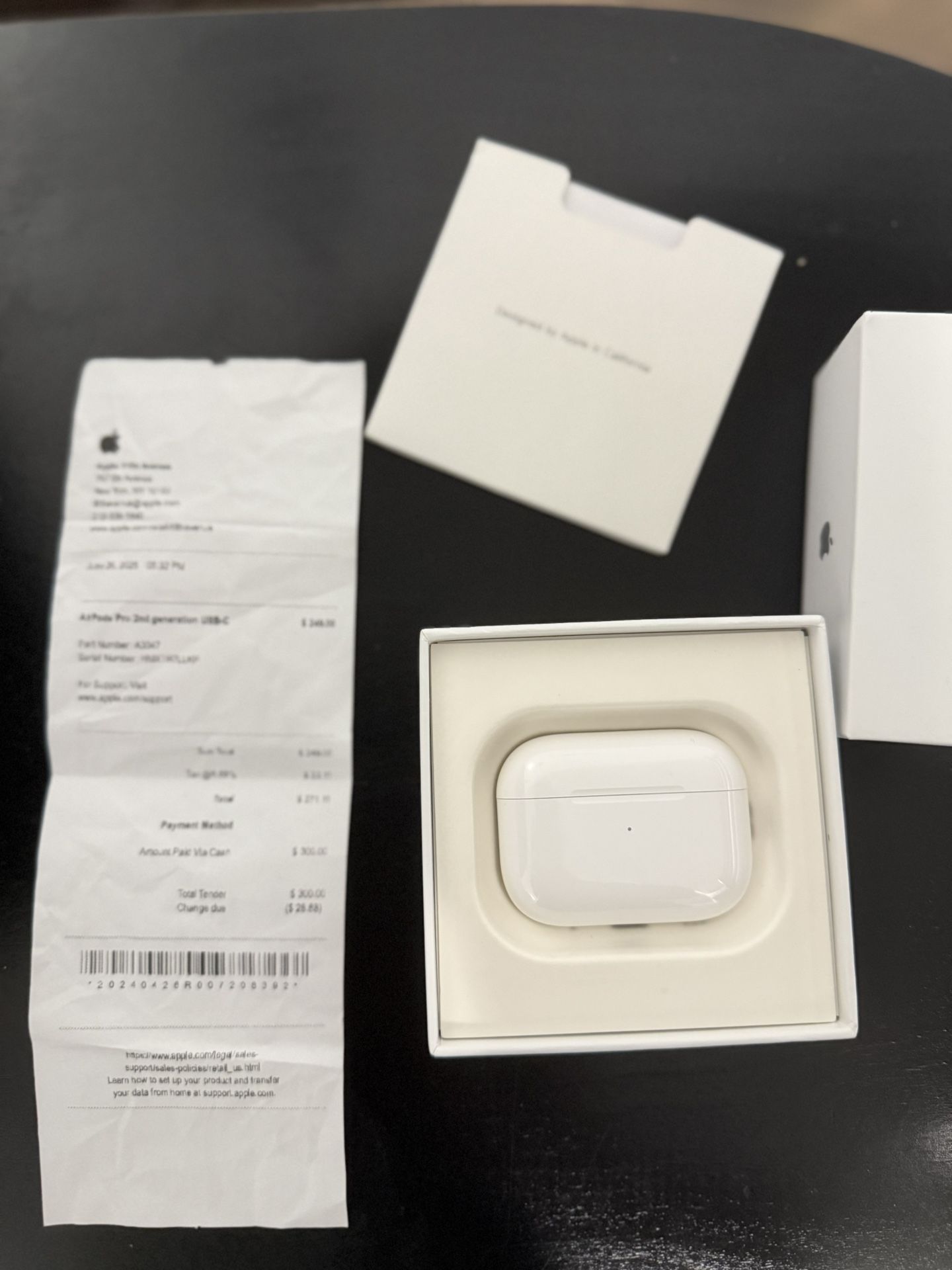 I'm selling my used AirPods Pro as new, they have their Apple receipt.