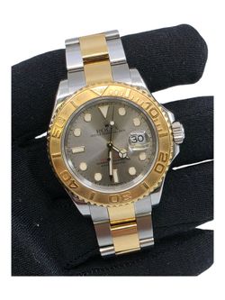 Rolex Yacht-Master 16623 Two Tone 18K Yellow Gold/SS Silver Dial Watch