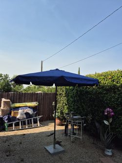 10" FT Market Umbrella Patio Color: Navy Base Not Included 