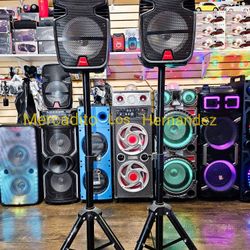 Bluetooth Speaker 8" Woofers the Pair with Stands ❗️SUPER PRICE❗️Pro Audio